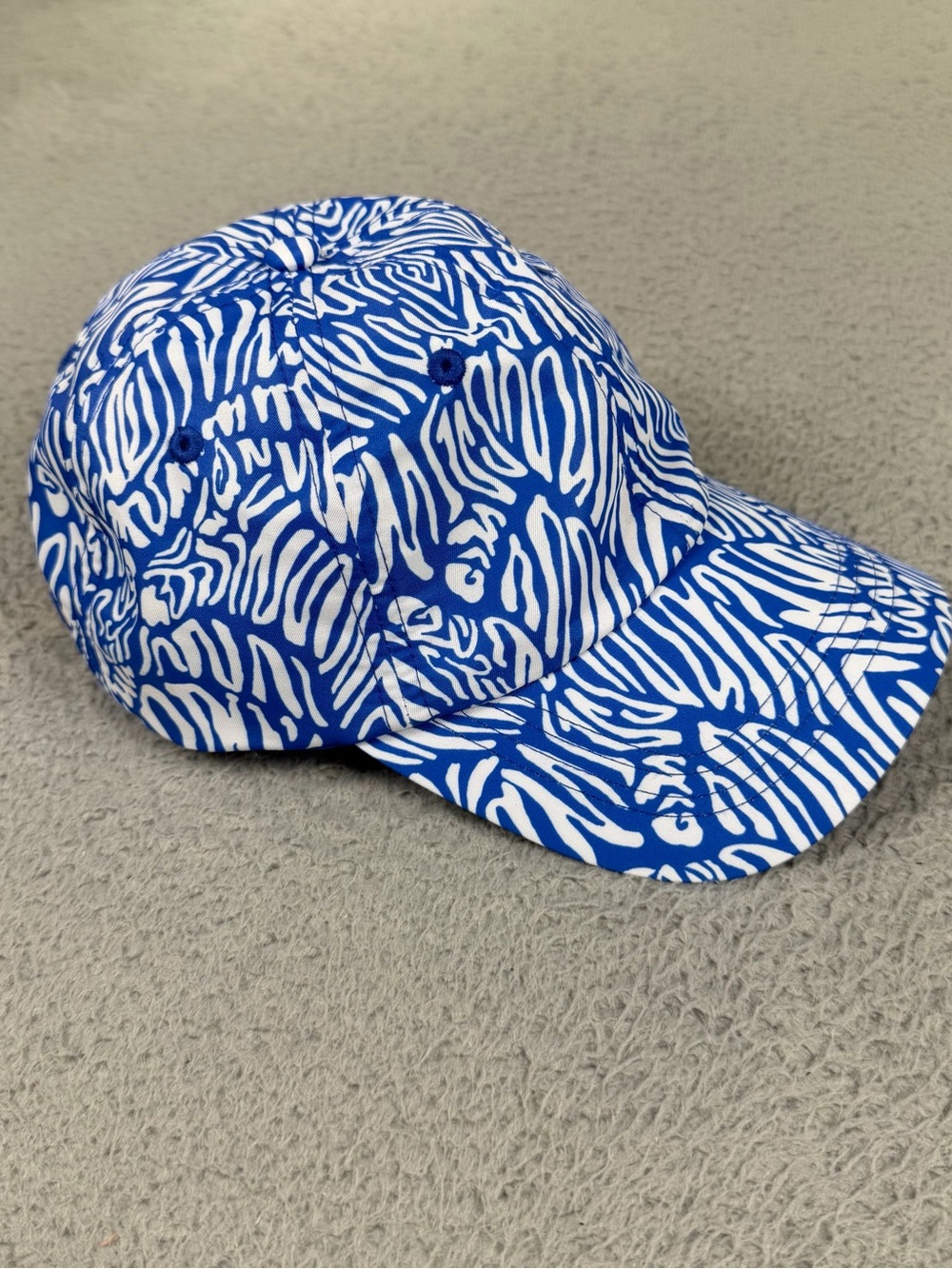 Lilly Pulitzer Run Around Hat Women One Size Blue Adjustable Baseball Cap Active - Picture 4 of 10
